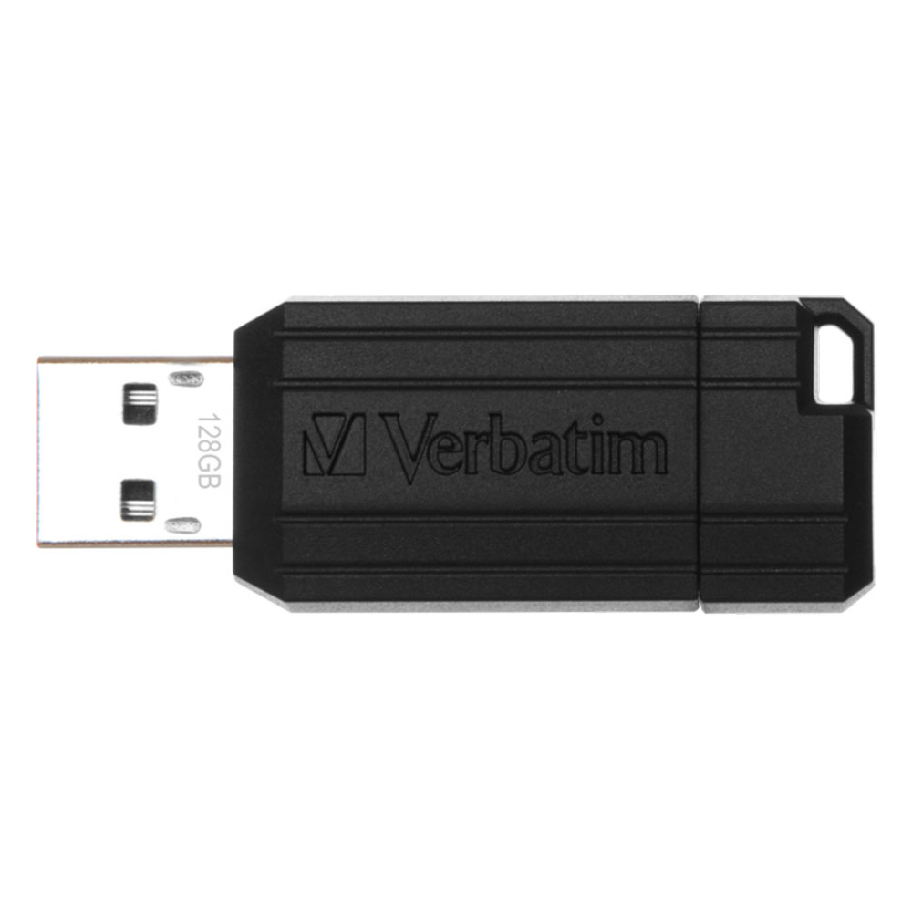Карта памяти USB Flash "PinStripe", 128 гб, usb 2.0, черный