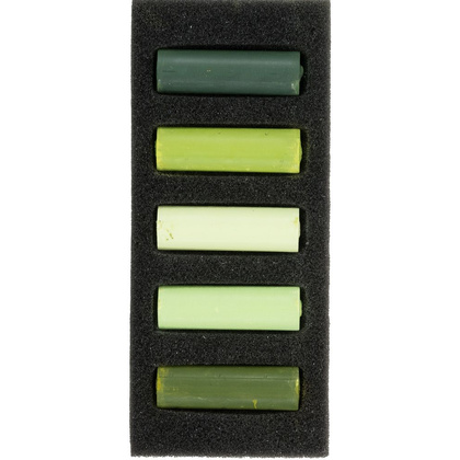 Набор мягкой пастели "Rembrandt Half Pastel", 5 цветов, зеленые - 2