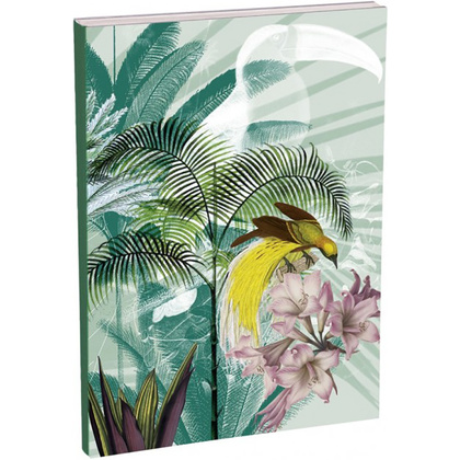Блокнот "Jungle harmony", А5, 80 листов, линейка, ассорти