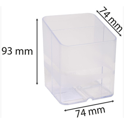 Подставка для ручек "Pen Cube", 74x74x93 мм, прозрачный - 2