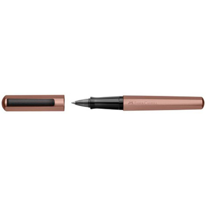 Ручка-роллер "Ink roller Hexo bronze", бронзовый, стерж. черный - 4