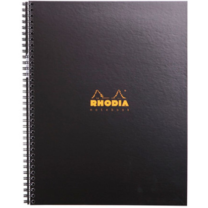 Блокнот "Rhodia", А4+, 80 листов, линейка, черный