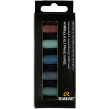 Набор мягкой пастели "Rembrandt Half Pastel", 5 цветов, насыщенные серые