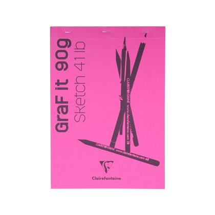 Скетчбук "Graf It", A4, 90 г/м2, 80 листов, розовый