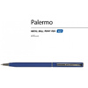 Ручка шариковая автоматическая "Palermo", 0.7 мм, синий, серебристый, стерж. синий - 4