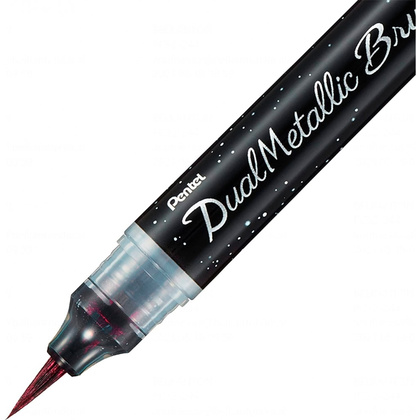 Маркер-кисть "Dual Metallic Brush", черный металлик - 2