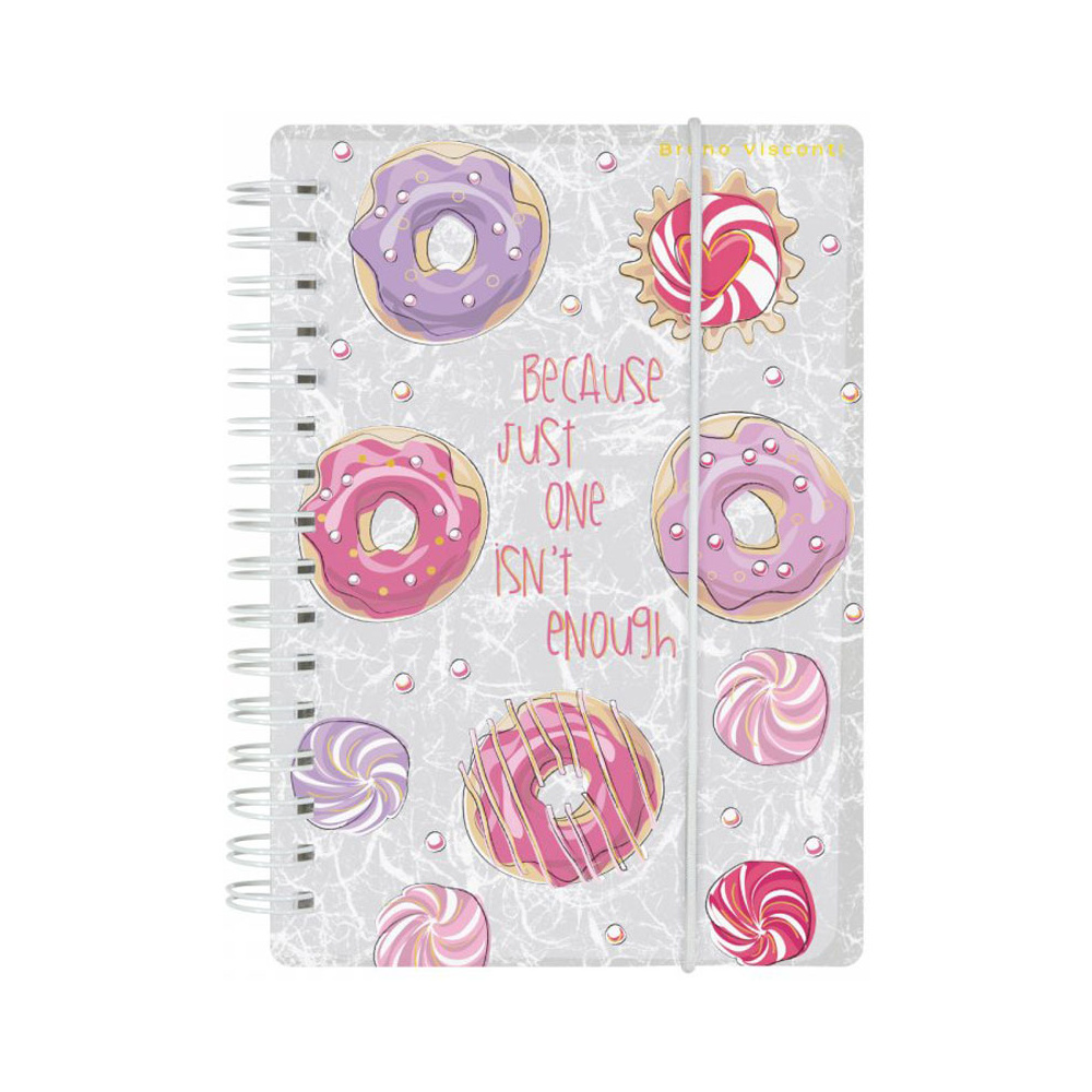 Блокнот "Cute Journal mini. Сладкое настроение. Пончики", A6, 80 листов, клетка, белый