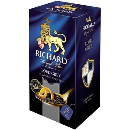 Чай "Richard" Lord Grey, 25 пакетиков x1.5 г, черный