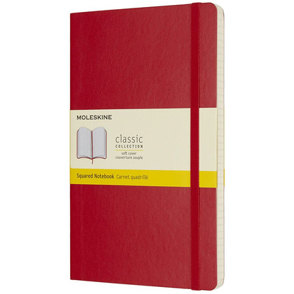 Блокнот "Classic Soft Large", А5, 96 листов, клетка, красный