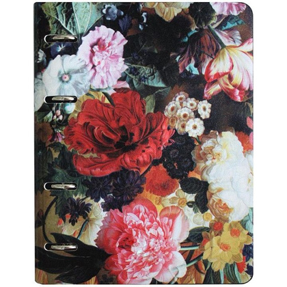 Тетрадь с кольцевым механизмом "Flowers" , A5, 120 листов, клетка, ассорти