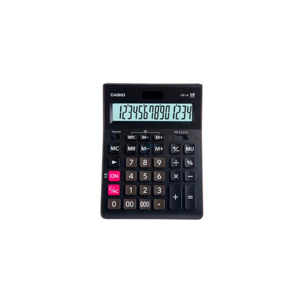 Калькулятор настольный Casio "GR-14", 14-разрядный, черный - 3