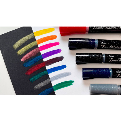 Маркер-кисть "Dual Metallic Brush", серебристый металлик - 5