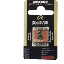 Краски акварельные "Rembrandt", 805 медь, кювета