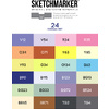 Набор маркеров перманентных "SKETCHMARKER & Pushkinskiy Brush. Синьяк", 24 шт. - 3