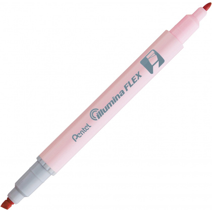 Маркер текстовый двусторонний «Pentel Illumina flex», пастельный, розовый