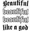 Костер для стаканов "Beautiful like god" - 2