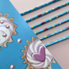 Карандаш чернографитный "HappyGraphix. Пончики", HВ, без ластика, голубой - 5