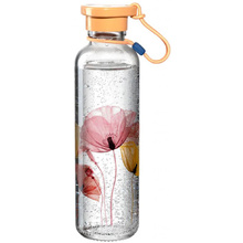 Бутылка для воды "Apricot Flower", стекло, 500 мл, прозрачный, желтый