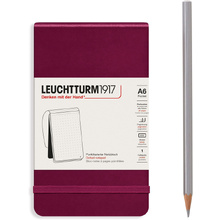 Блокнот "Leuchtturm1917. Portrait Pocket", А6, 94 листа, линейка, красный портвейн