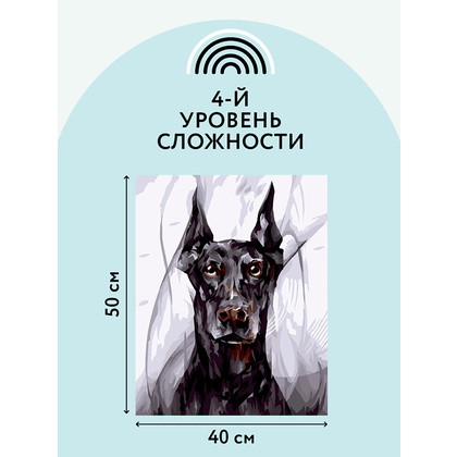 Картина по номерам "Доберман" - 4