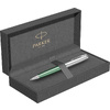 Ручка шариковая автоматическая Parker "Sonnet Essential SB K545", 0,7 мм, серебристый, зеленый, стерж. черный - 3