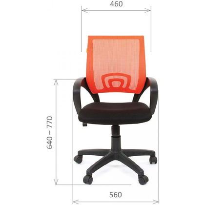 Кресло для персонала "Chairman 696", ткань, пластик, синий - 2
