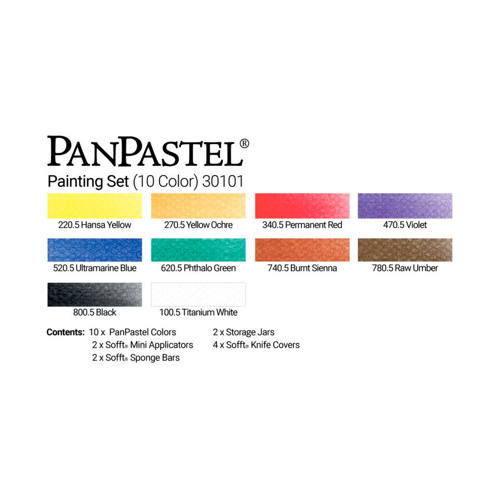 Ультрамягкая пастель "PanPastel Painting", 10 цветов - 3