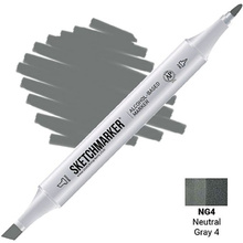 Маркер перманентный двусторонний "Sketchmarker", NG4 серый нейтральный №4