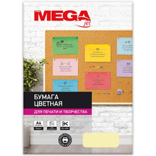 Бумага цветная "Promega jet", A4, 100 листов, 80 г/м2, желтый пастель