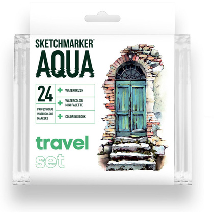 Набор акварельных маркеров "Sketchmarker Aqua. Travel Set", 24 шт., ассорти
