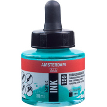 Жидкий акрил "Amsterdam", 661 бирюзовый зеленый, 30 мл