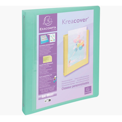 Папка на кольцах "Kreacover", 4 кольца, ассорти - 5