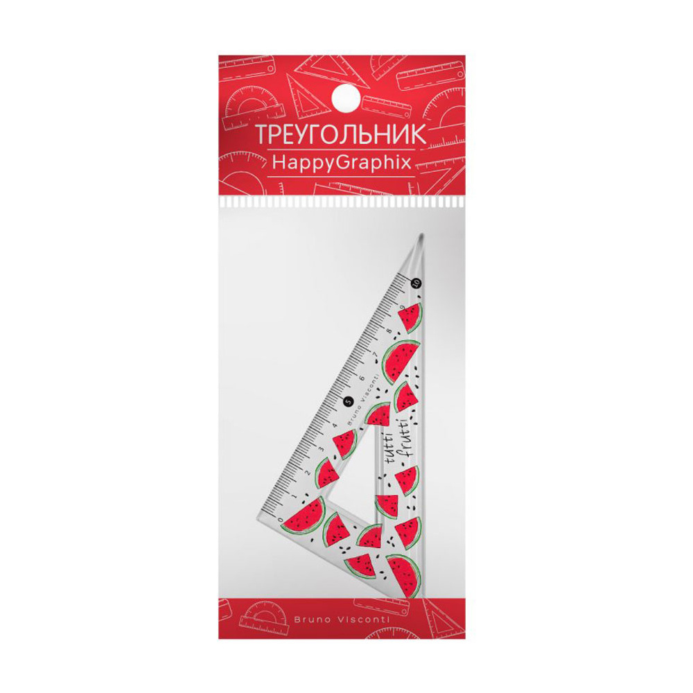 Треугольник "HappyGraphix. Fresh & Fruity. Арбуз", 10 см, прозрачный - 2