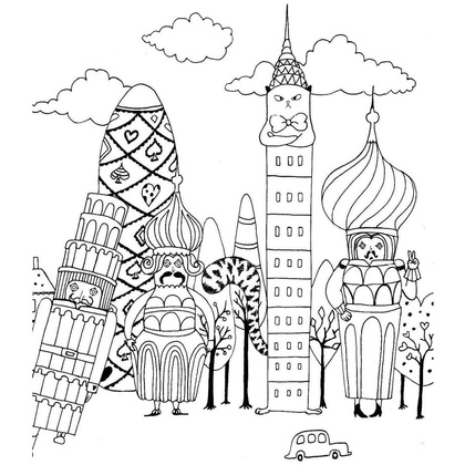 Раскраска "Миллион котов" - 4