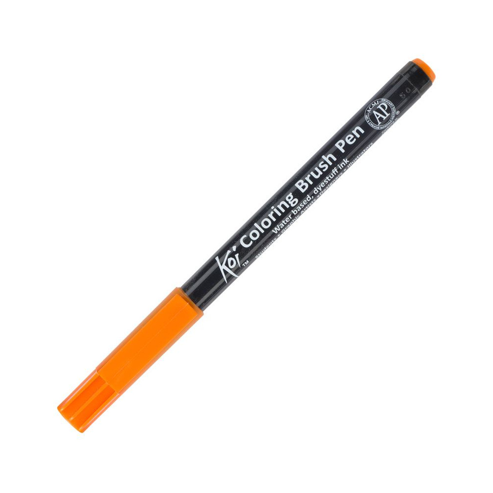 Маркер акварельный "Koi Color Brush", оранжевый