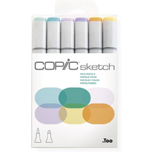 Набор маркеров перманентных "Copic Sketch", 6 цветов, пастельные оттенки