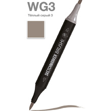 Маркер перманентный двусторонний "Sketchmarker Brush", WG3 теплый серый 3