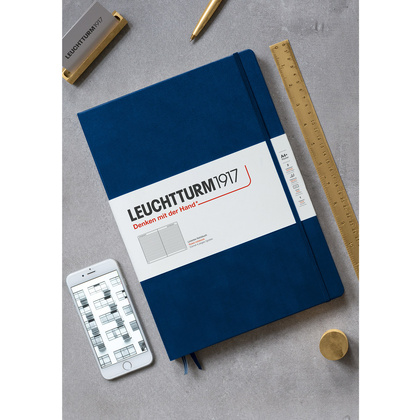 Блокнот "Leuchtturm1917. Master Slim", А4+, 61 лист, клетка, красный портвейн - 3