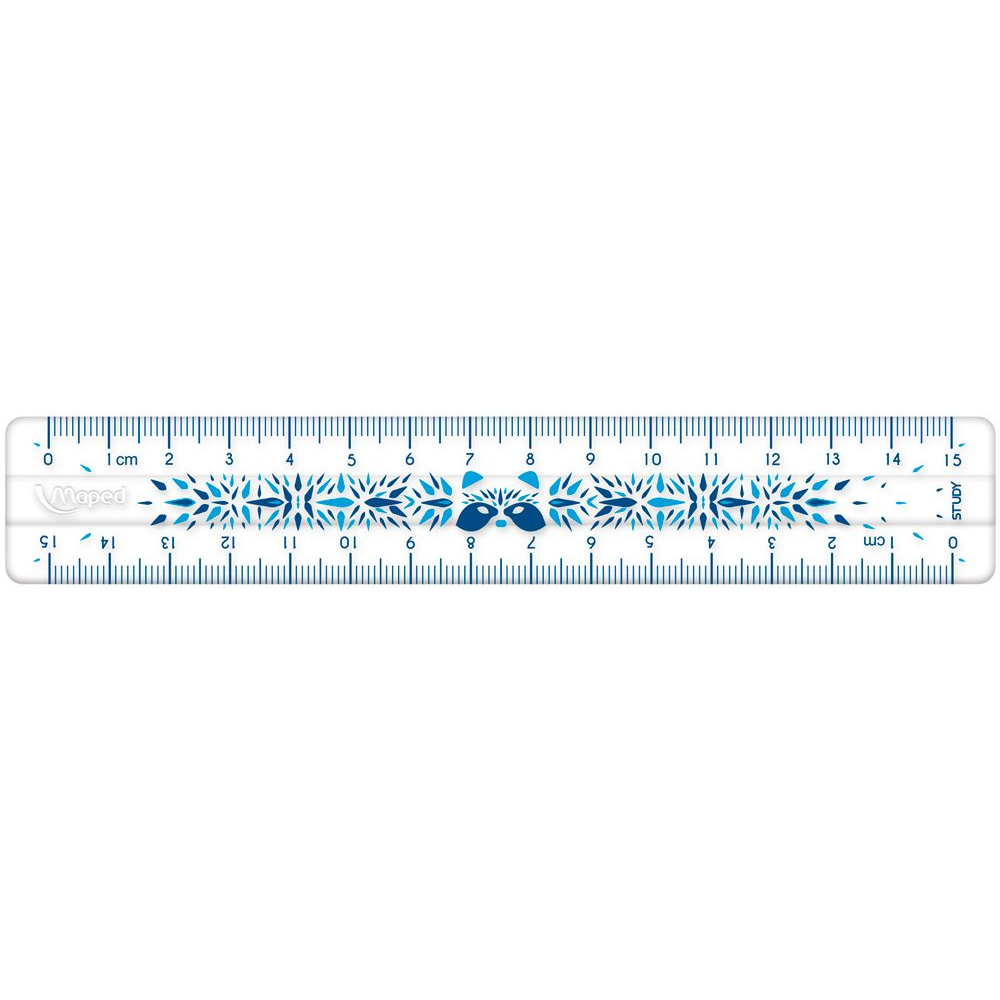 Линейка Maped "Unbreakable Fancy", 15 см, ассорти