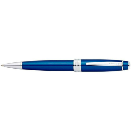 Ручка шариковая автоматическая "Cross Bailey Blue Lacquer", 0.7 мм, синий, серебристый, стерж. черный - 3