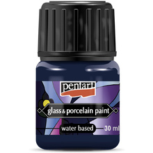Краски для стекла и керамики "Pentart Glass&Porcelain", 30 мл, синий