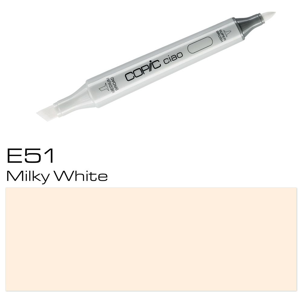Маркер перманентный "Copic ciao", E-51 молочный белый