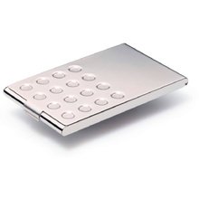 Визитница карманная "Business Card Box Chrome", серебристый