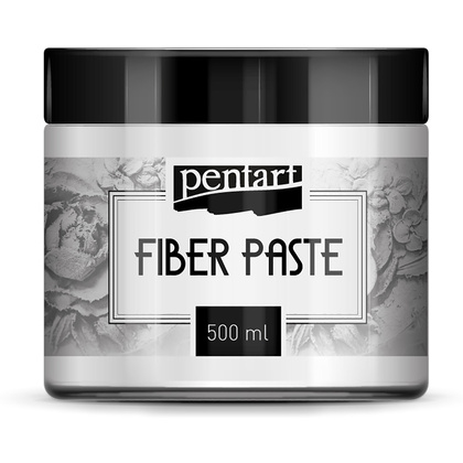 Текстурная паста "Pentart Fiber paste", 500 мл, белый