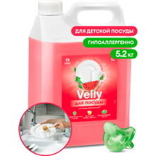 Средство для мытья посуды "Velly Sensitive арбуз", 5.2 кг