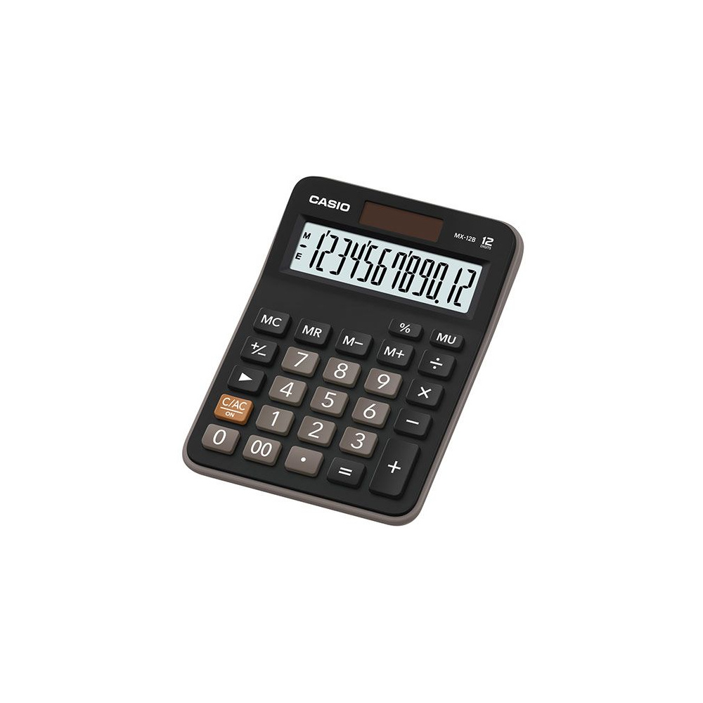 Калькулятор настольный Casio "MX-12B", 12-разрядный, черный
