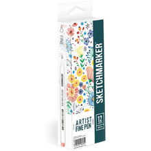 Ручки капиллярные "Sketchmarker. Basic 1", 12 шт.