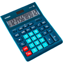 Калькулятор настольный Casio "GR-12", 12-разрядный, темно-зелёный