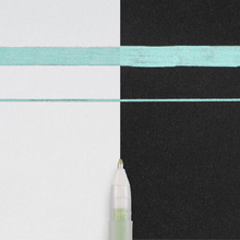Ручка гелевая "Gelly Roll Metallic", 1.0 мм, прозрачный, стерж. зеленый