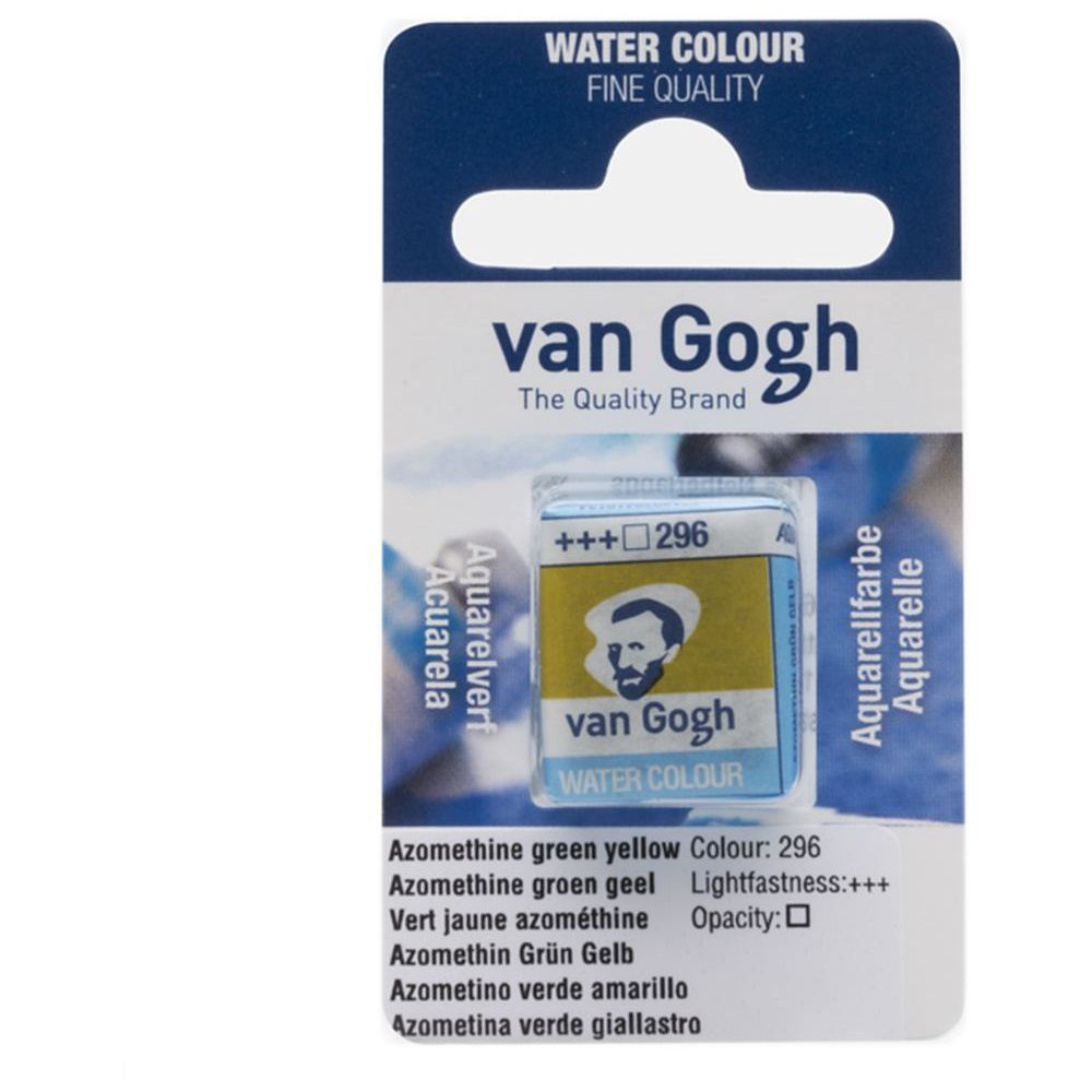 Краски акварельные "Van Gogh", 296 желто-зеленый AZO, кювета